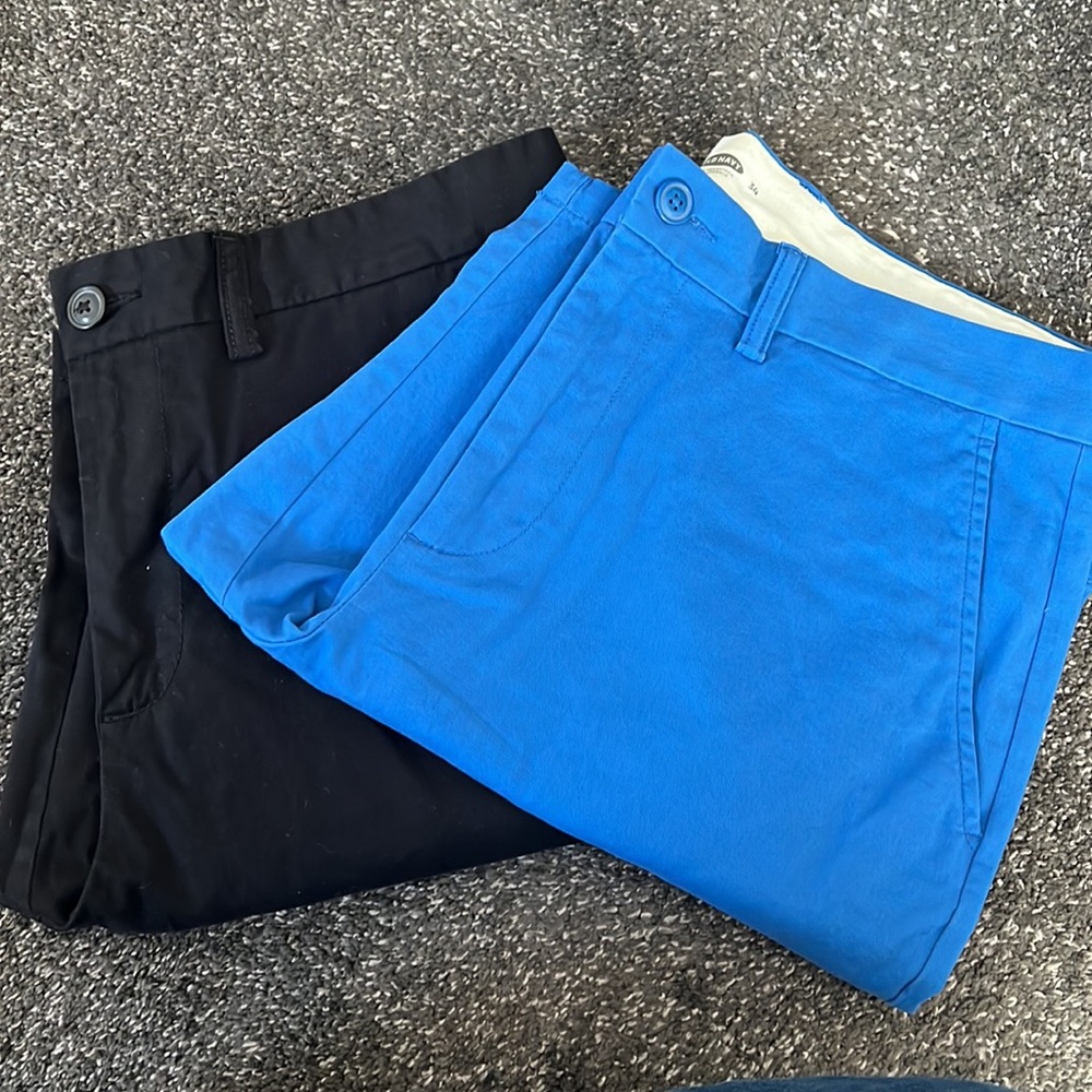 2 pair Ultimate Slim Old Navy men’s shorts.